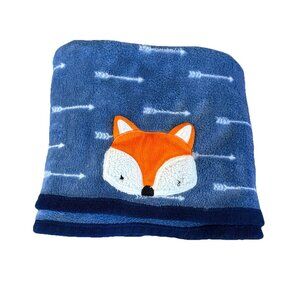 Walmart Parents Choice Blue Orange Fox Arrows Baby Blanket Lovey Security